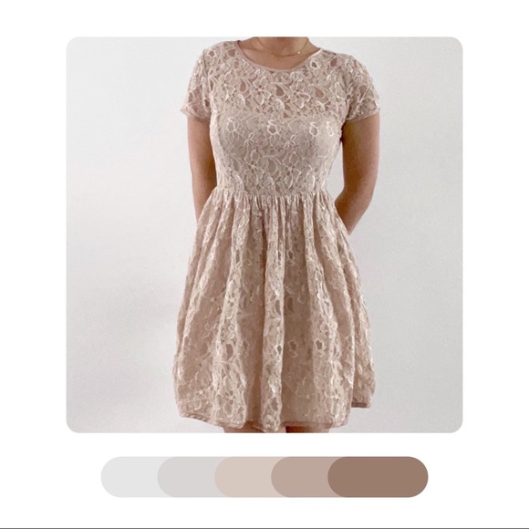 Vintage Lace Dress with Slip
